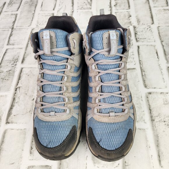 Columbia Armitage Lane Mid Waterproof Women's Sz 8.5 Gray Blue Hiking Ankle Boot - Picture 9 of 10